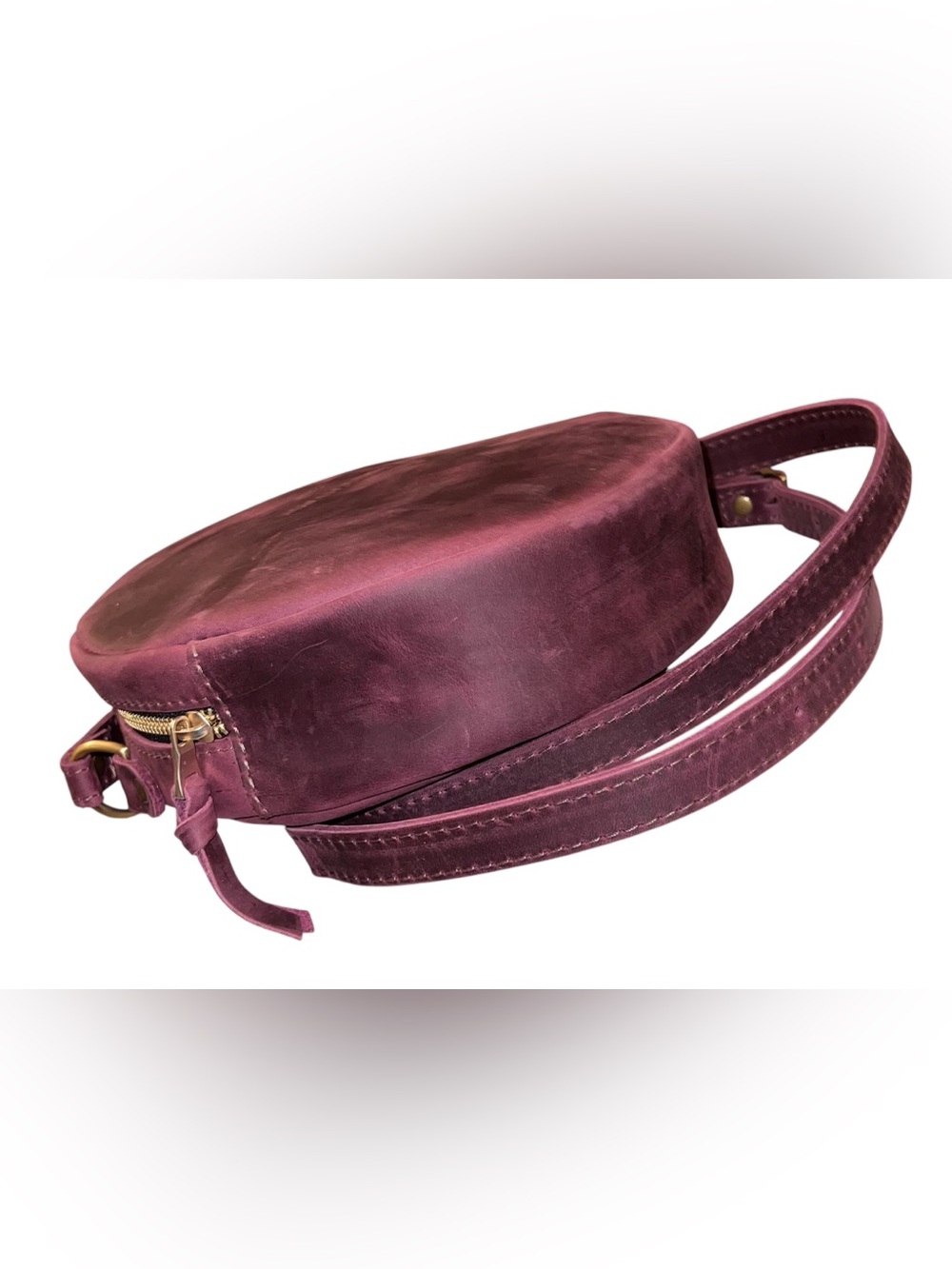Portland Leather Large Circle Crossbody in Larkspur - NWT - Picture 4 of 5